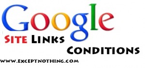 Google Sitelinks Condtions