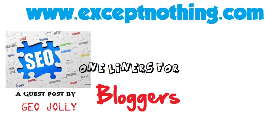 SEO One Liners for Bloggers